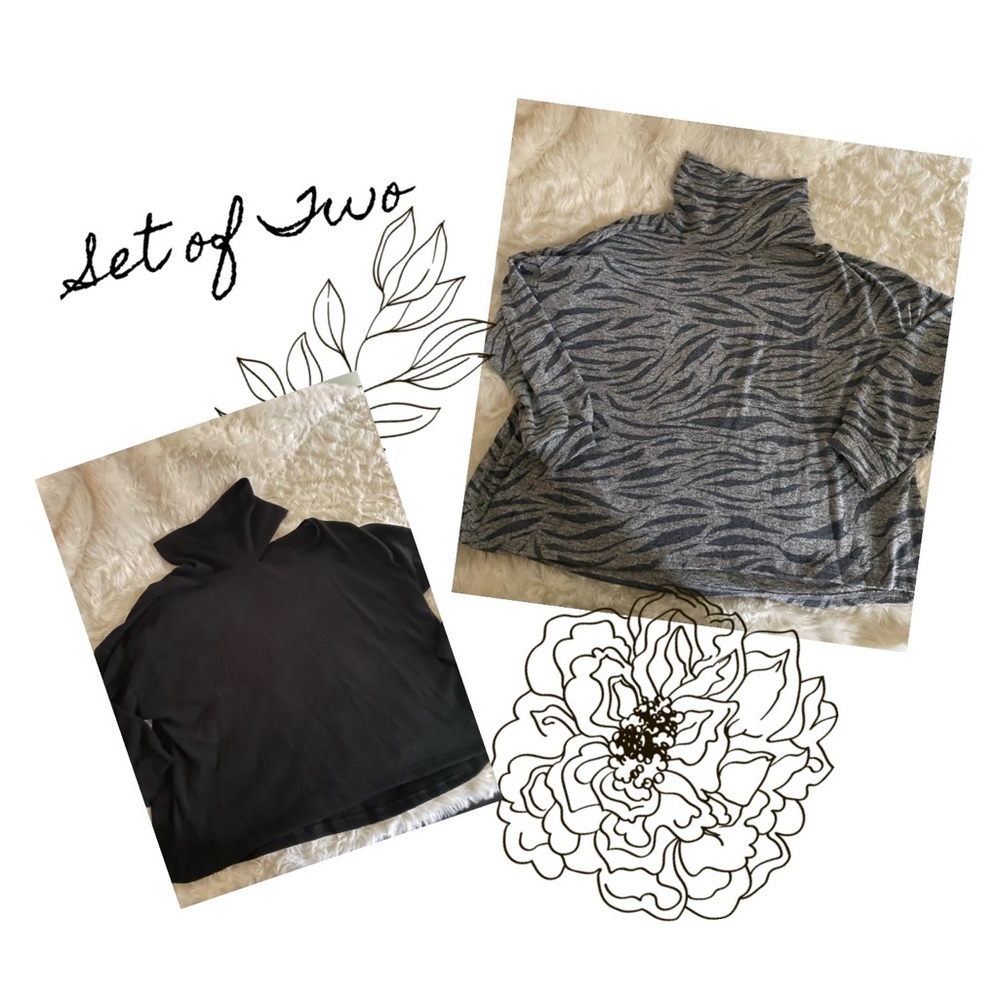 Set of Two Open Shoulder Tops